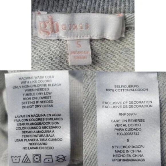 Girls Long Sleeve Shirts Bundle GB Girls & Carter's Size 5 Fall Tops - Picture 16 of 16